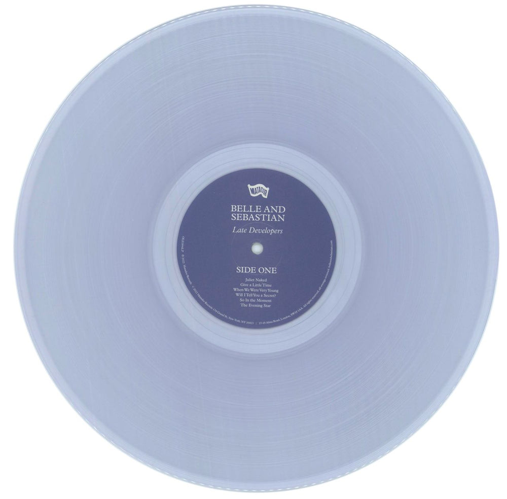 Belle & Sebastian Late Developers - Clear Vinyl UK vinyl LP album (LP record) B&SLPLA870508