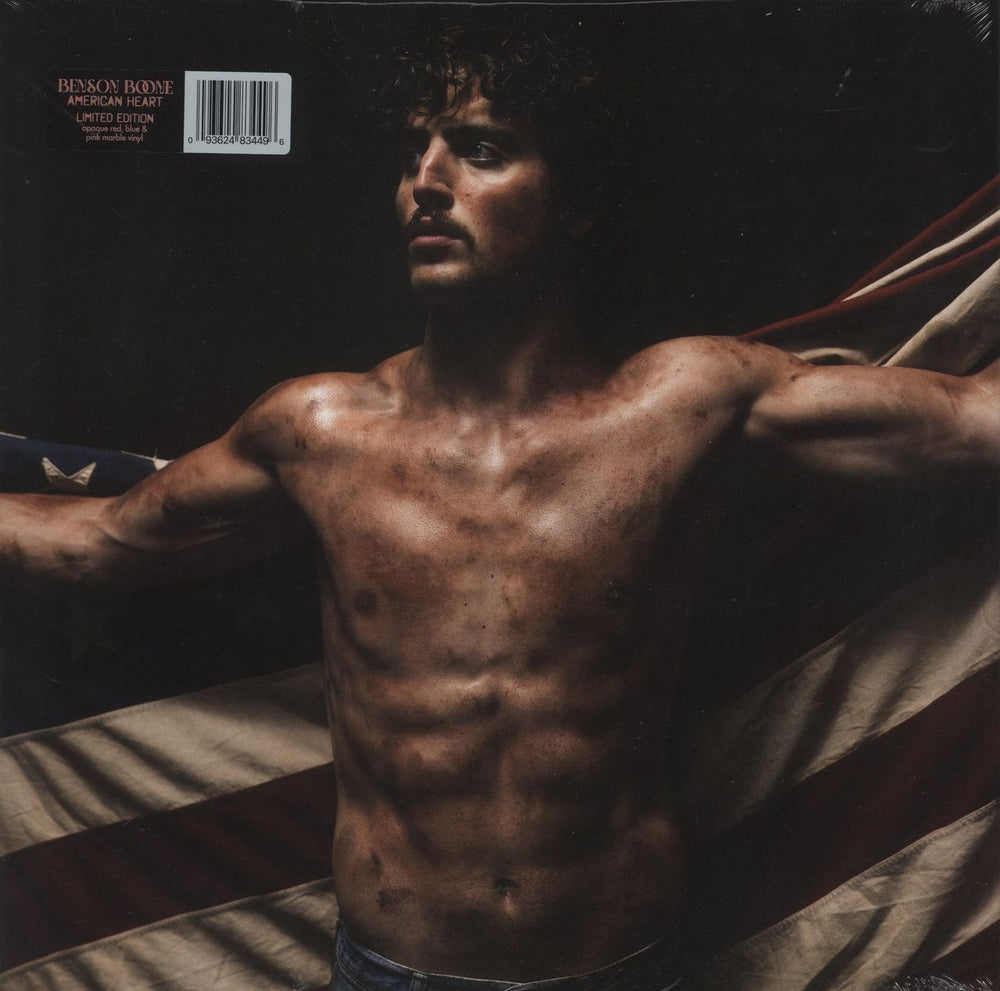 Benson Boone American Heart - Red, Blue & Pink Vinyl - Sealed UK vinyl LP album (LP record) 093624834502