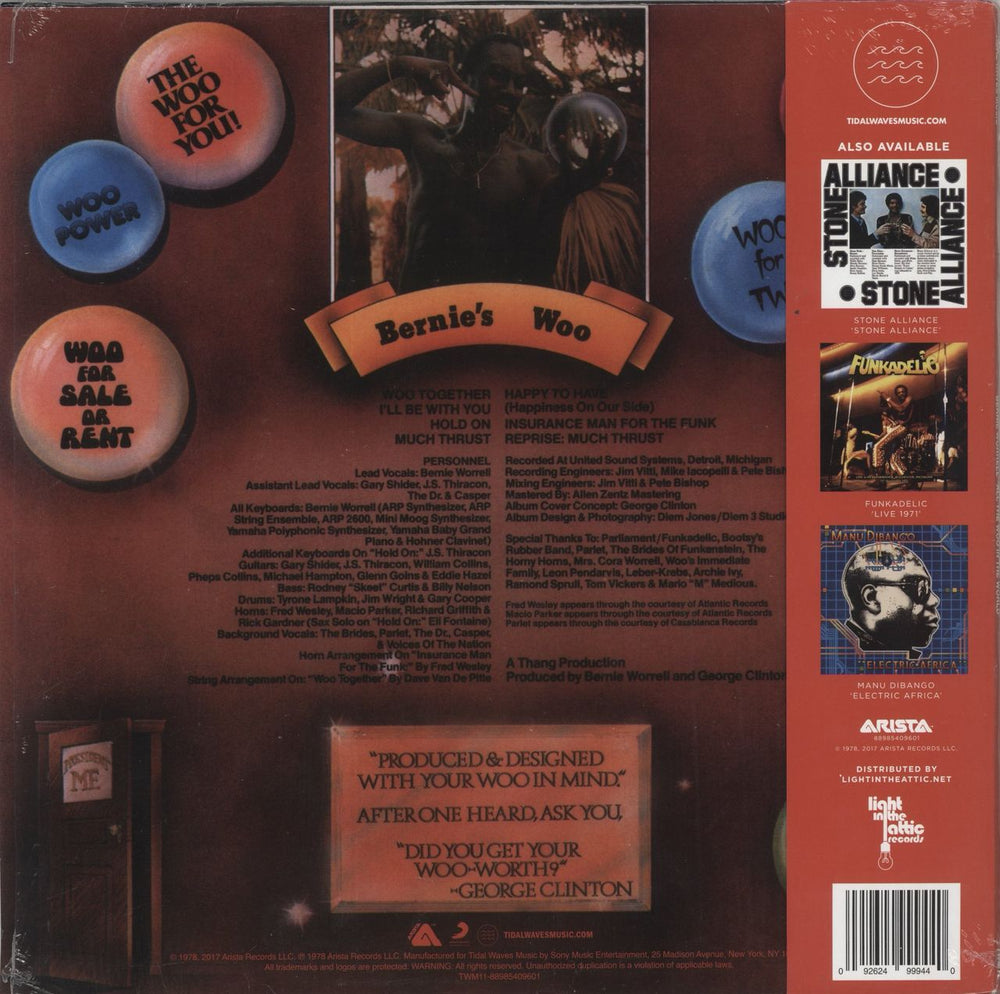 Bernie Worrell All The Woo In The World - Orange Vinyl - RSD17 US vinyl LP album (LP record) 092624999440