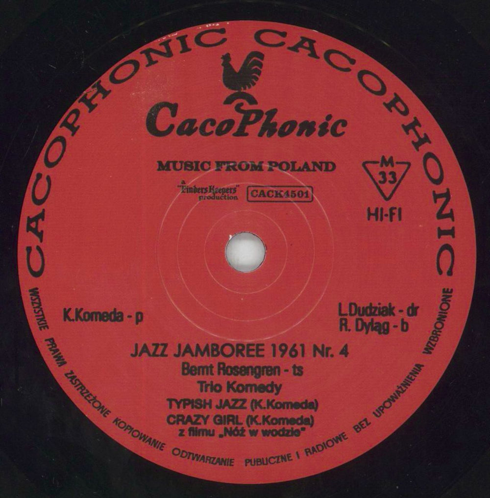 Bernt Rosengren Jazz Jamboree 1961 Nr. 4 UK 7" vinyl single (7 inch record / 45) 8MS07JA853809