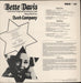 Bette Davis Sing Hits From Two's Company US vinyl LP album (LP record)