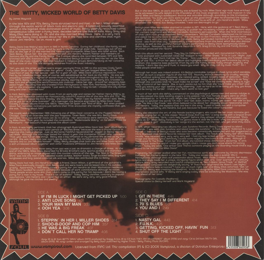 Betty Davis This Is It! UK 2-LP vinyl record set (Double LP Album) 8435008860936