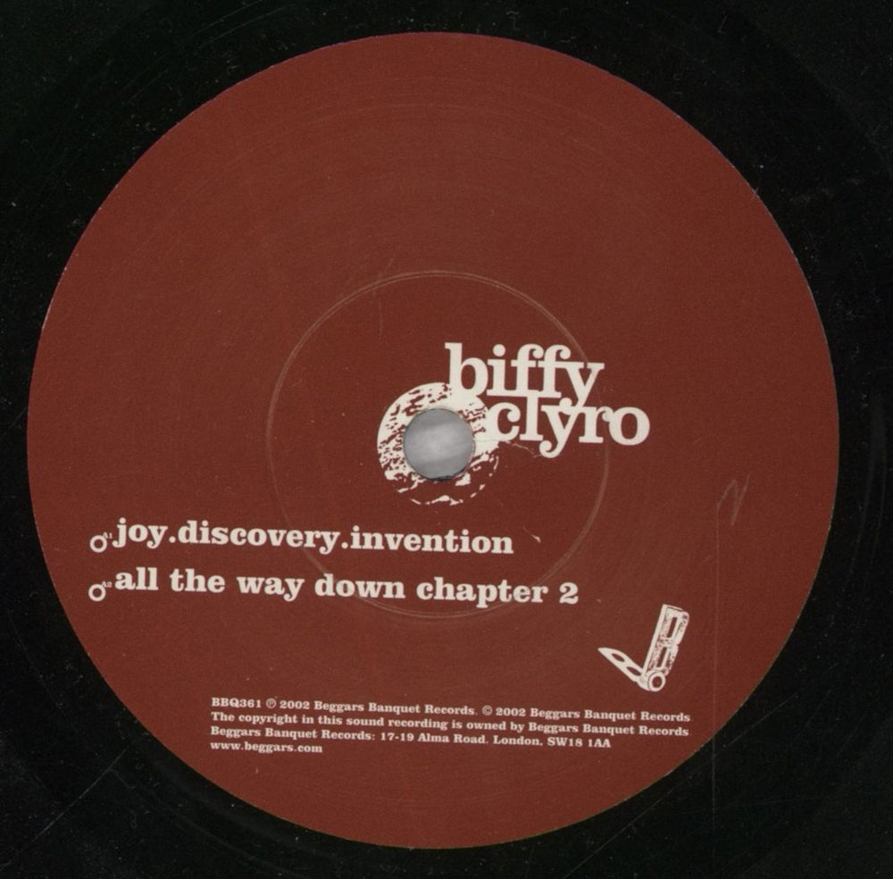 Biffy Clyro Joy Discovery Invention UK 7" vinyl single (7 inch record / 45) B.Y07JO248610
