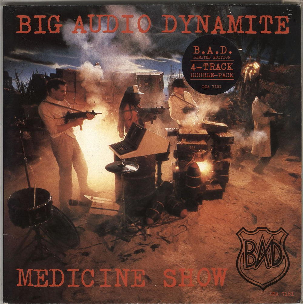 Big Audio Dynamite Medicine Show - Double Pack/Stickered sleeve UK 12" vinyl single (12 inch record / Maxi-single) DTA7181