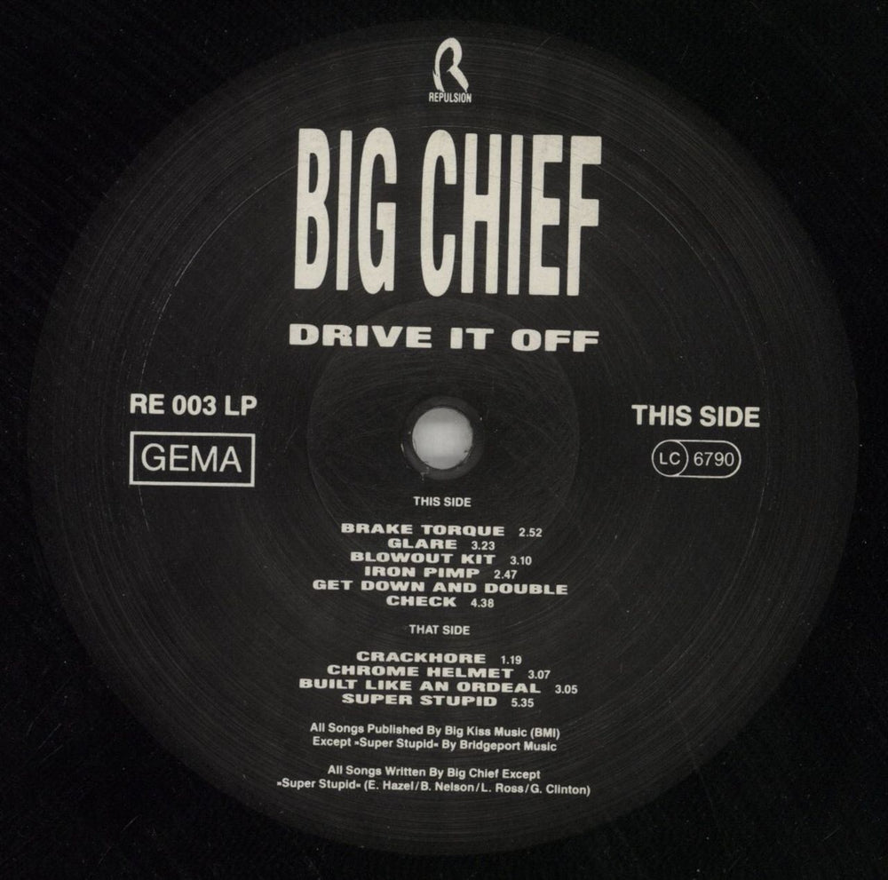 Big Chief Drive It Off German vinyl LP album (LP record) BCFLPDR687394