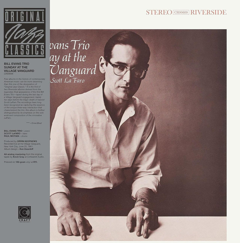 Bill Evans (Piano) Sunday At The Village Vanguard - Craft OJC Series 180 Gram - Sealed US vinyl LP album (LP record) CR00609