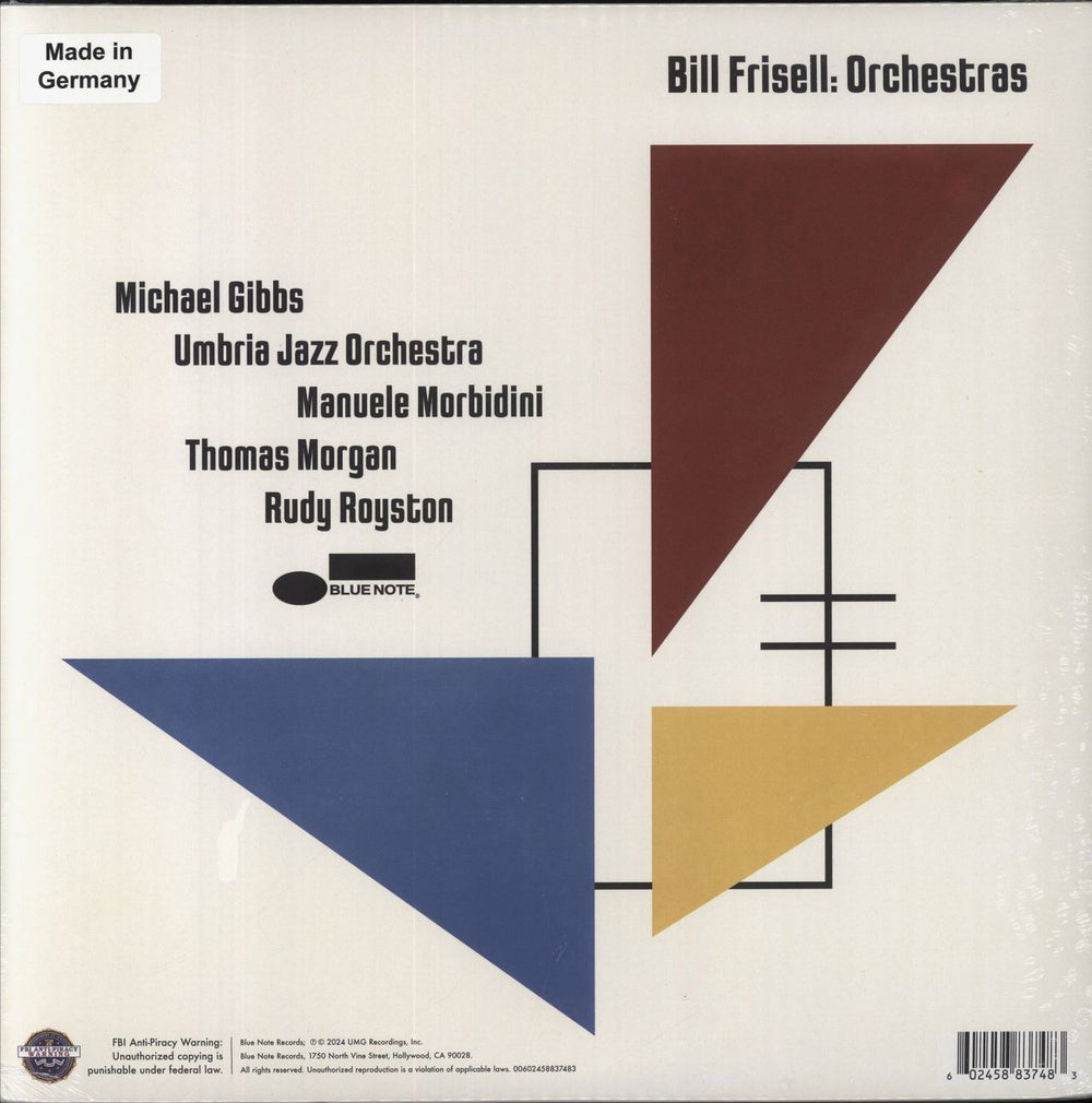 Bill Frisell Orchestras - Sealed US 3-LP vinyl record set (Triple LP Album) 602458837483