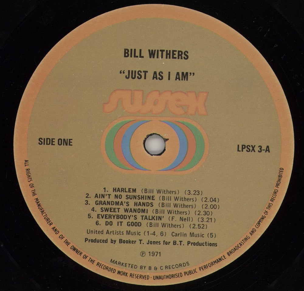 Bill Withers Just As I Am UK vinyl LP album (LP record) BWTLPJU758397