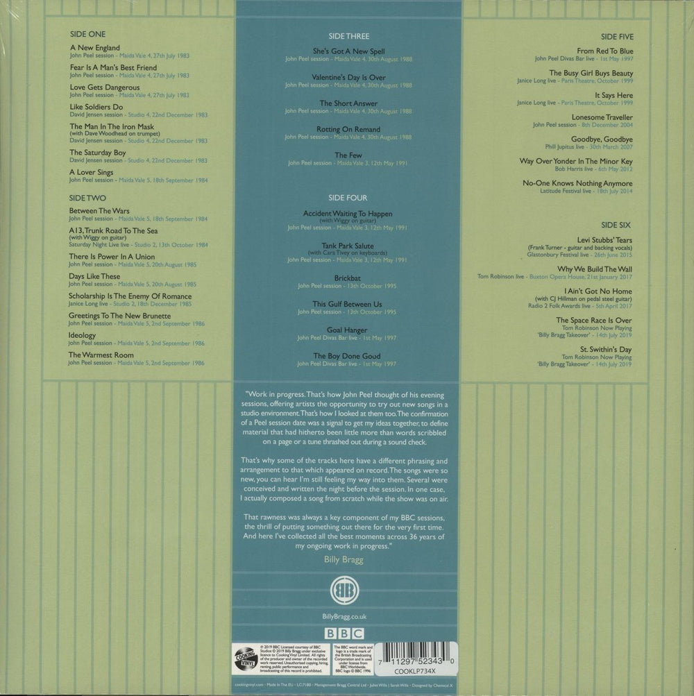 Billy Bragg Best Of Billy Bragg At The BBC 1983 - 2019 - White Vinyl - Shrink UK 3-LP vinyl record set (Triple LP Album) 711297523430