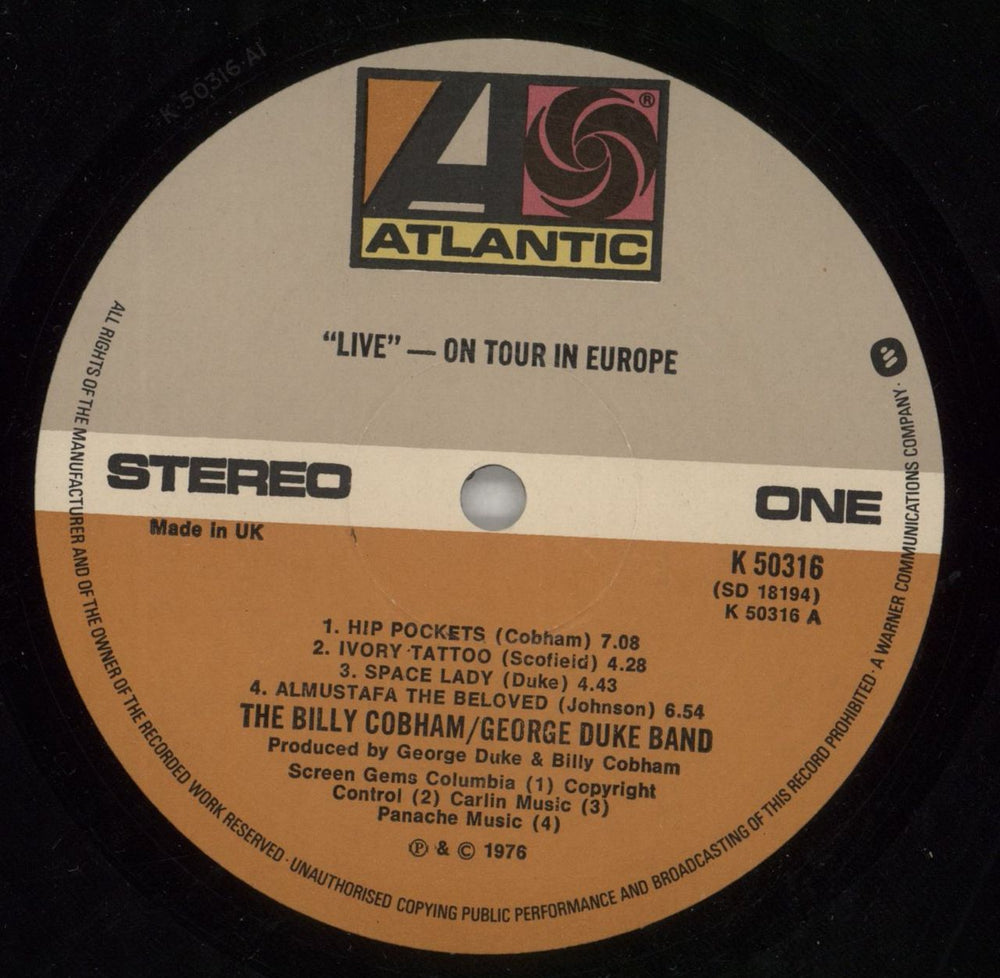 Billy Cobham Live - On Tour In Europe UK vinyl LP album (LP record) BYHLPLI251783