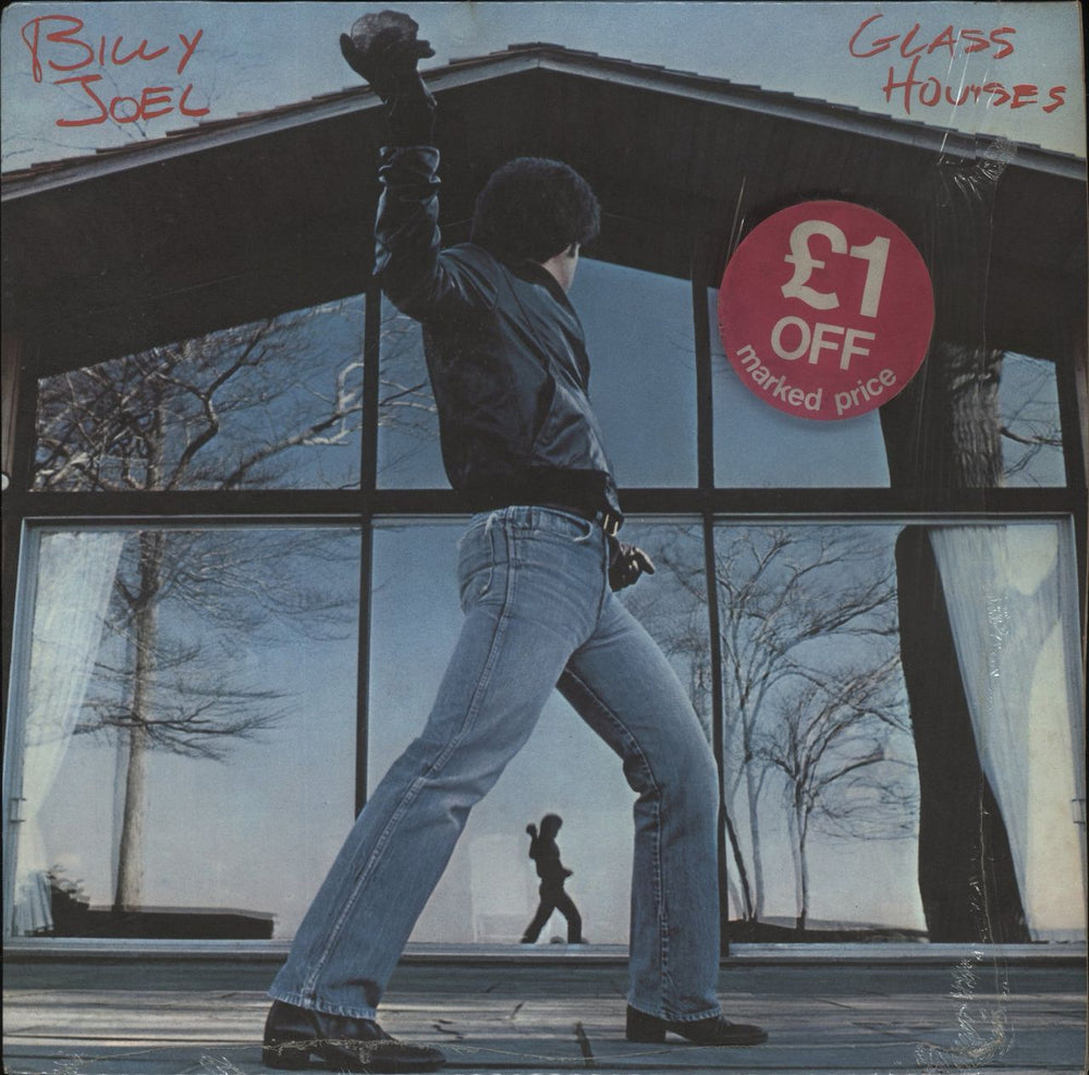 Billy Joel Glass Houses + Discography Insert - Shrinkwrap UK vinyl LP album (LP record) 86108