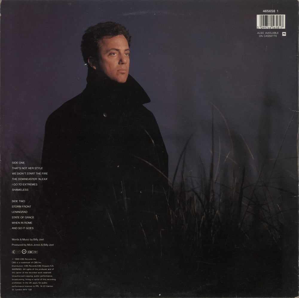 Billy Joel Storm Front - EX UK vinyl LP album (LP record) 5099746565817'1989