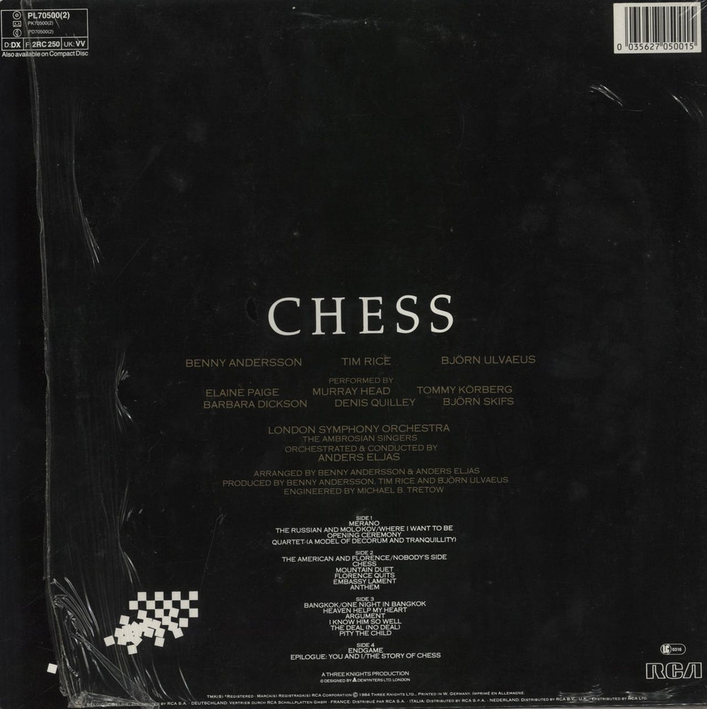 Bjorn & Benny Chess - Open Shrink UK 2-LP vinyl record set (Double LP Album) 035627050015