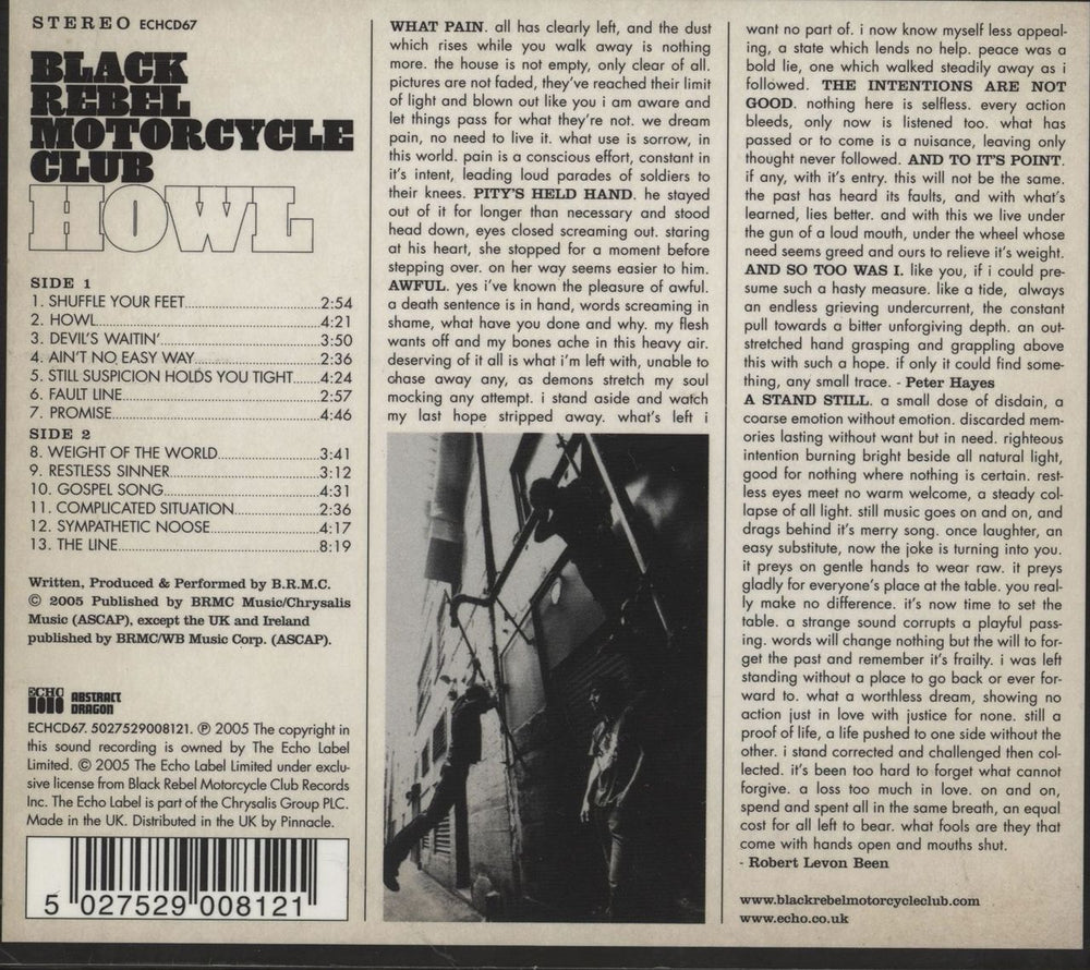 Black Rebel Motorcycle Club Howl + Slipcase UK CD album (CDLP) 602517330900