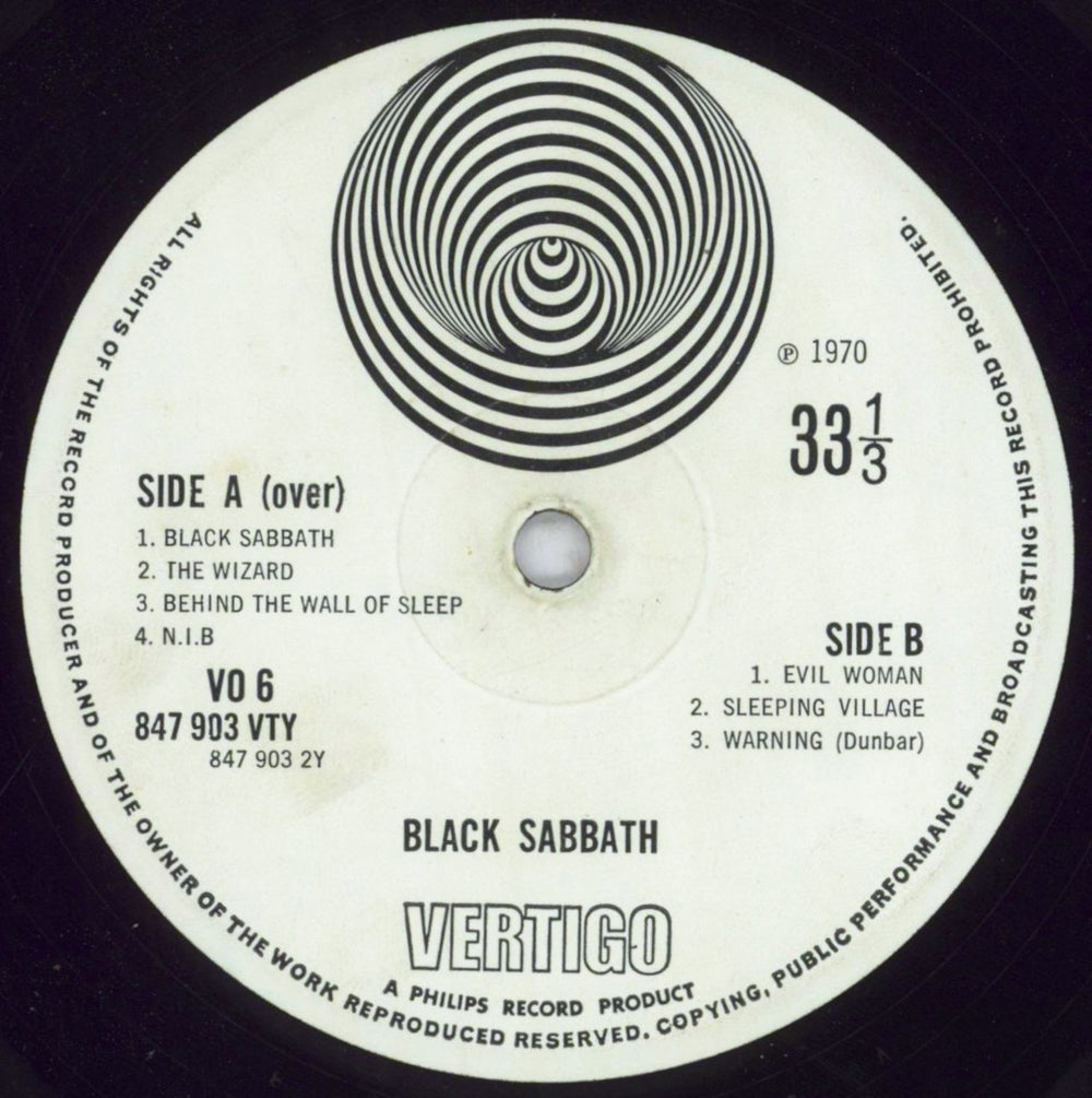 Black Sabbath Black Sabbath - 1st - G UK vinyl LP album (LP record) BLKLPBL832674