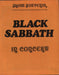 Black Sabbath In Concert - Show Souvenir UK tour programme