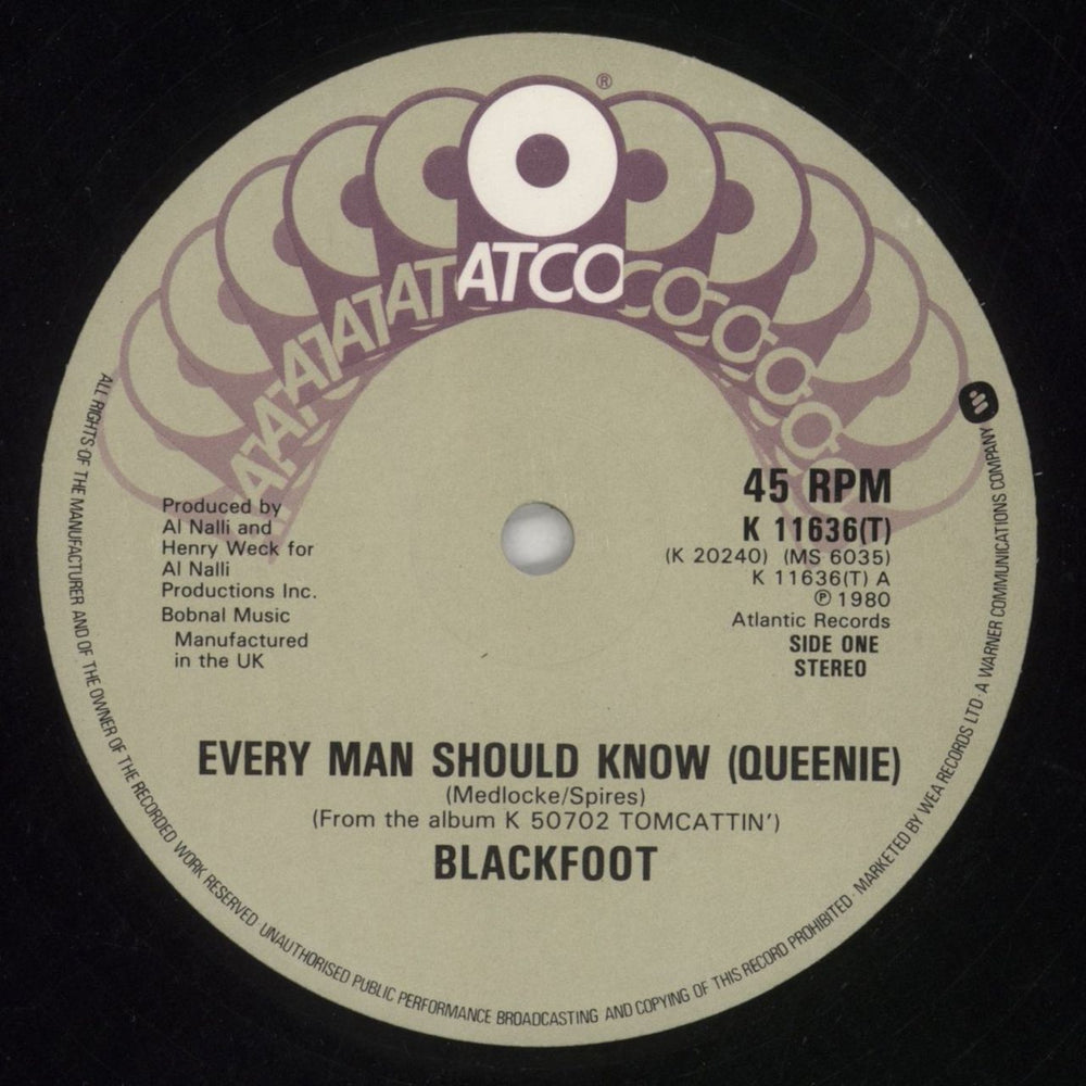 Blackfoot Every Man Should Know (Queenie) UK 12" vinyl single (12 inch record / Maxi-single) KFO12EV455039