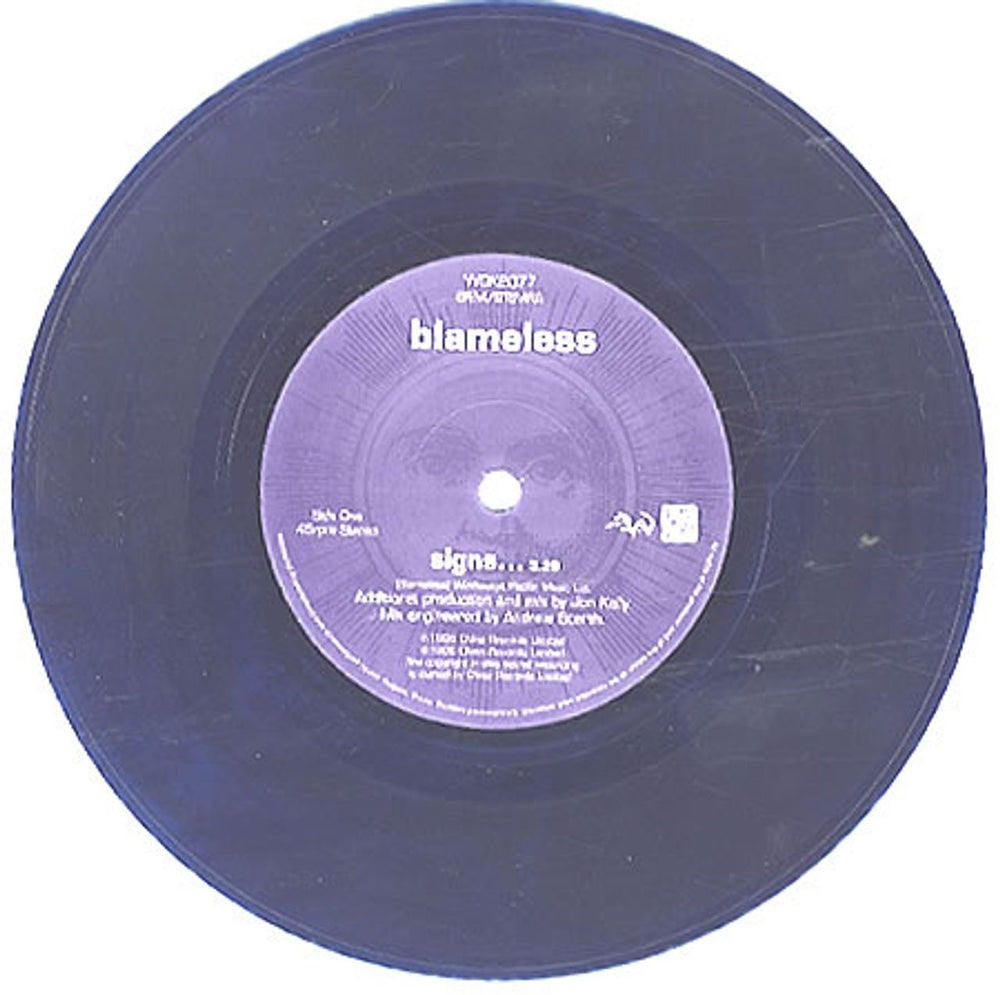 Blameless Signs... UK 7" vinyl single (7 inch record / 45) BMS07SI246975