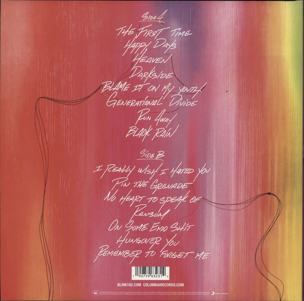 Blink 182 Nine UK vinyl LP album (LP record) 190759877517