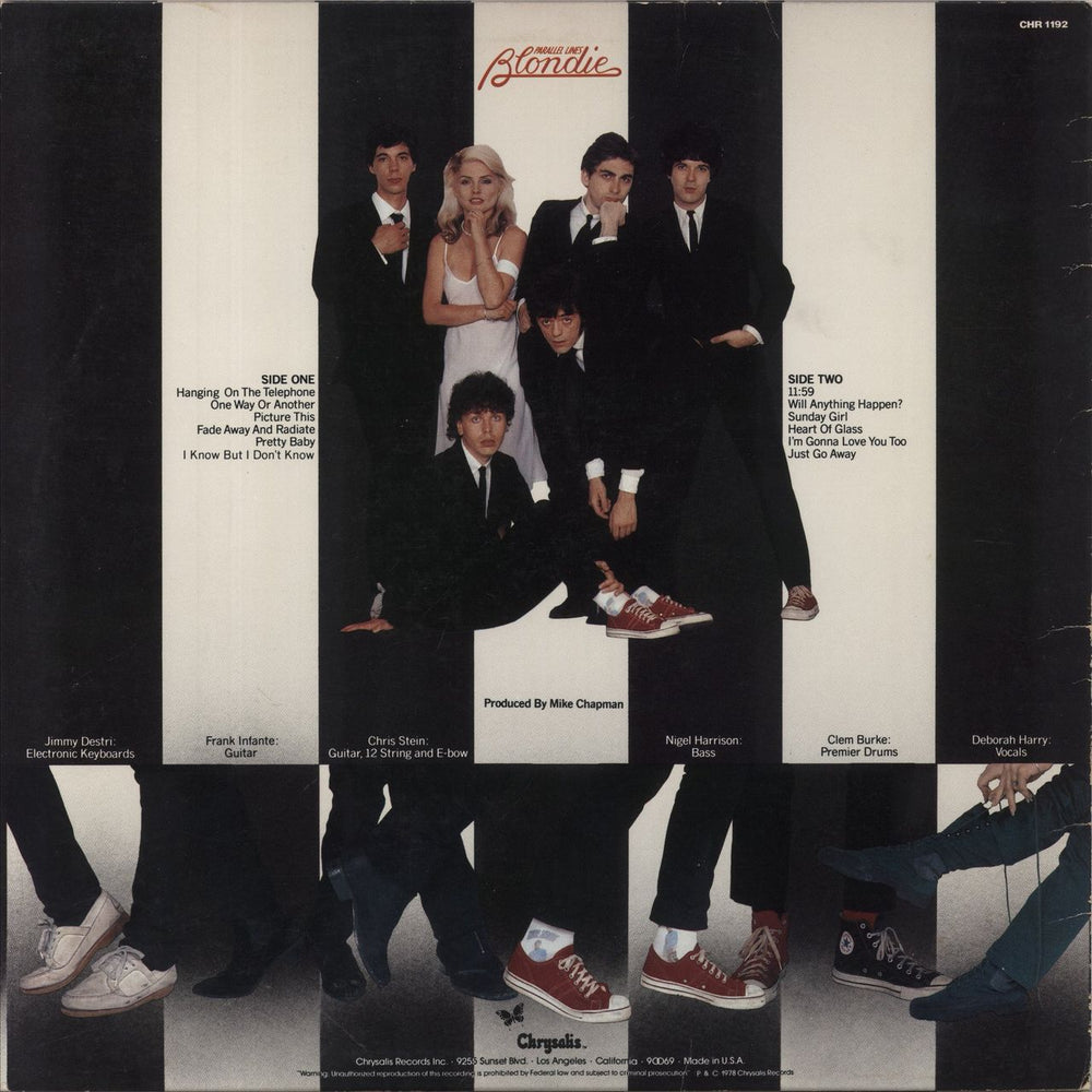 Blondie Parallel Lines US vinyl LP album (LP record)