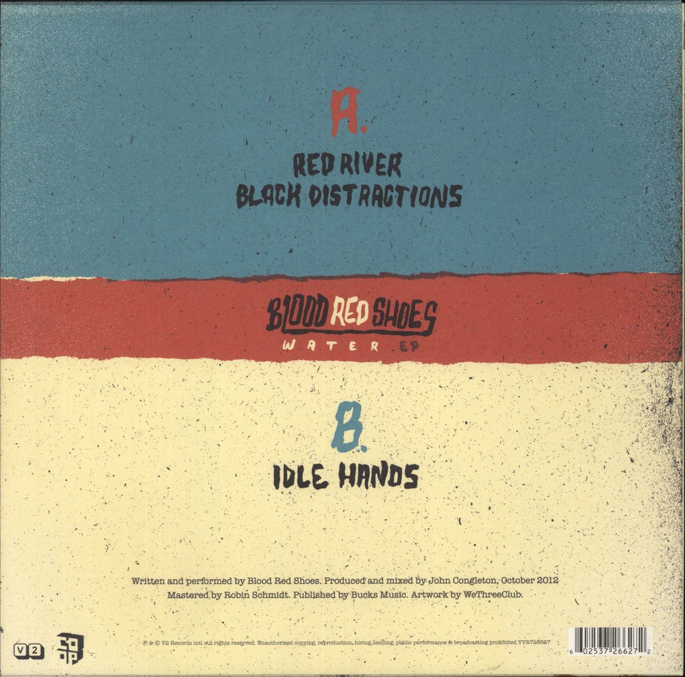 Blood Red Shoes Water - Red Vinyl UK 10" vinyl single (10 inch record) 602537266272