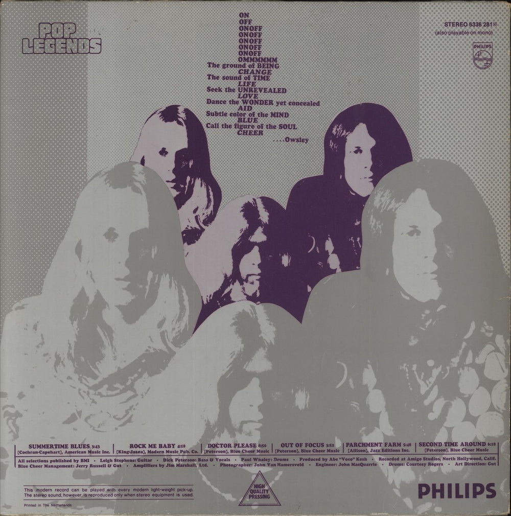 Blue Cheer Vincebus Eruptum Dutch vinyl LP album (LP record)