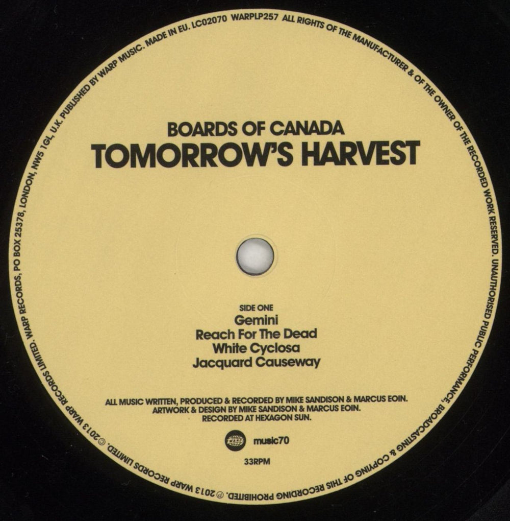 Boards Of Canada Tomorrow's Harvest UK 2-LP vinyl record set (Double LP Album) BOF2LTO691085