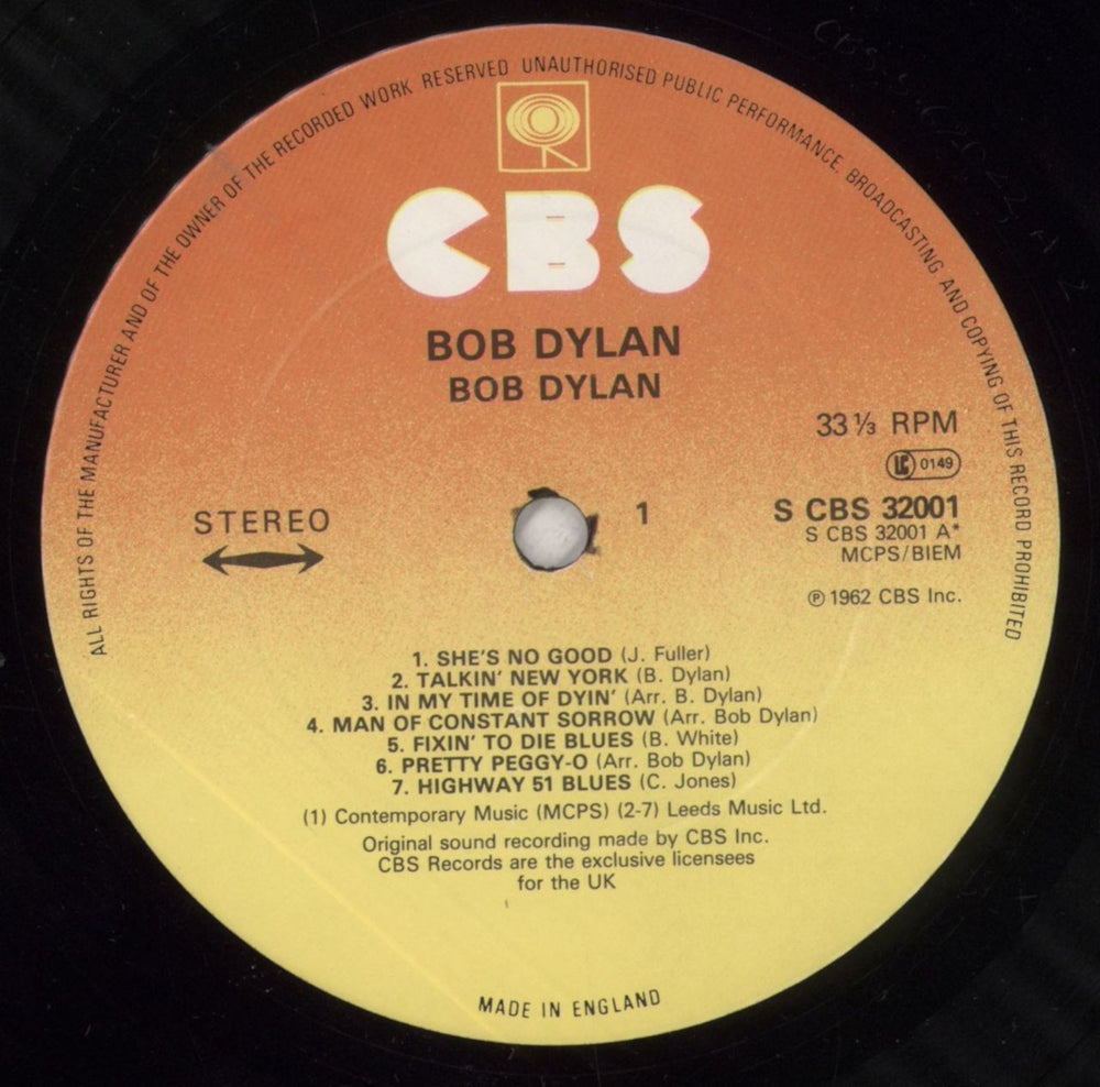 Bob Dylan Bob Dylan UK vinyl LP album (LP record) DYLLPBO591654