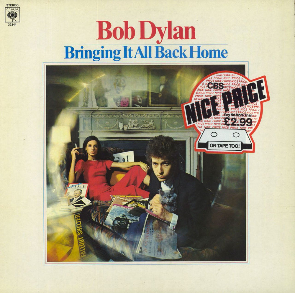 Bob Dylan Bringing It All Back Home - graduated orange label UK vinyl LP album (LP record) CBS32344