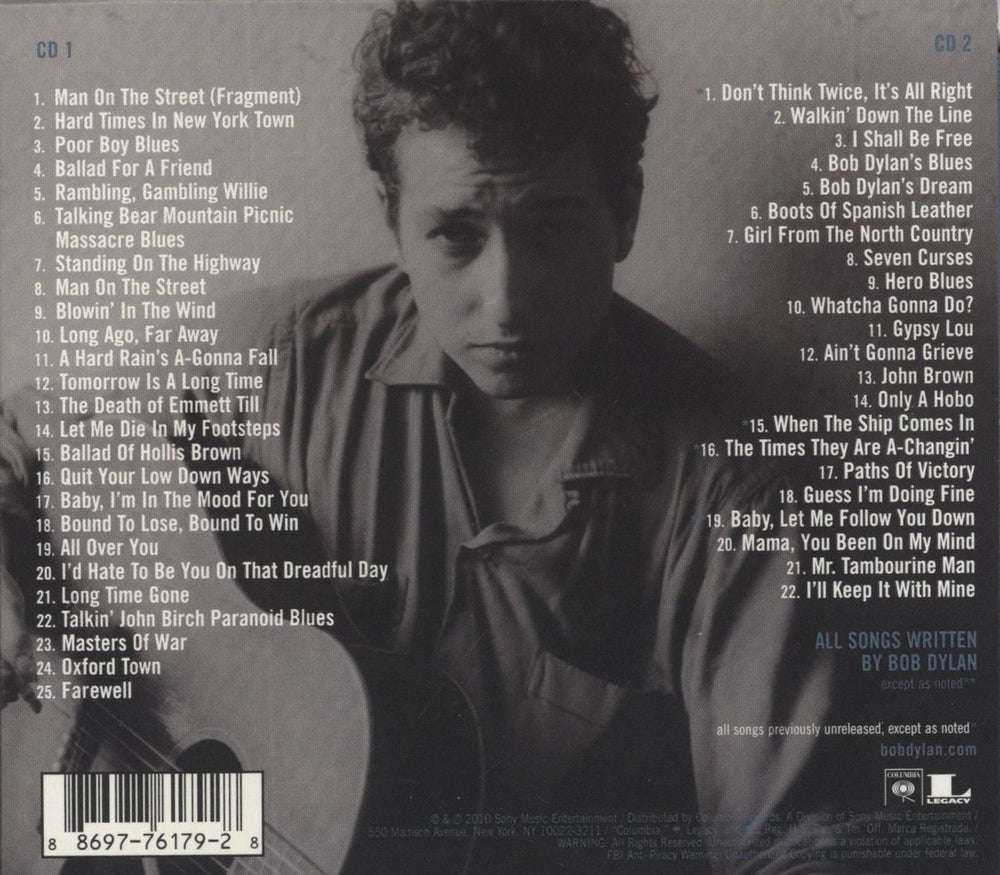 Bob Dylan The Bootleg Series No. 9: The Witmark Demos: 1962-1964 US 2 CD album set (Double CD) 886977617928
