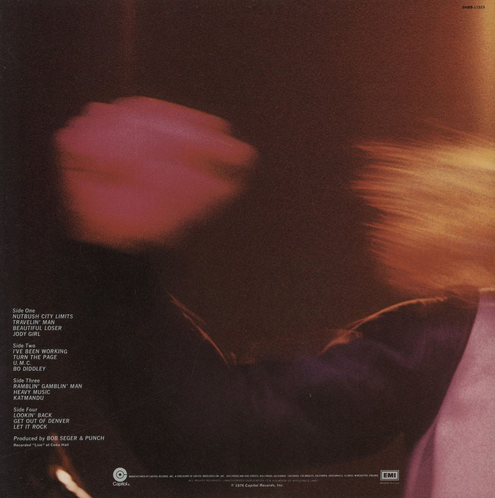 Bob Seger Live Bullet - purple label US 2-LP vinyl record set (Double LP Album)