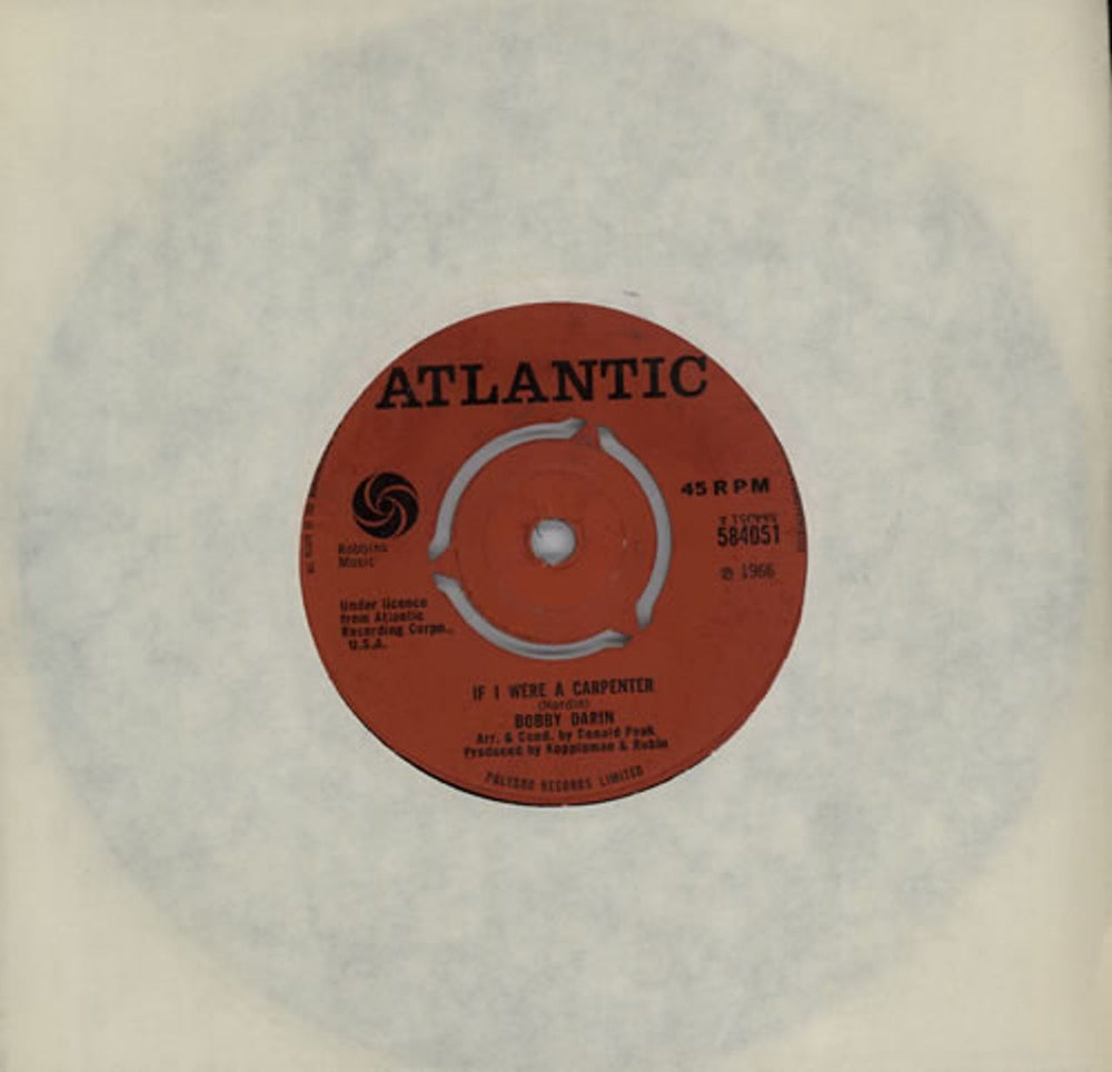 Bobby Darin If I Were A Carpenter UK 7" vinyl single (7 inch record / 45) 584051