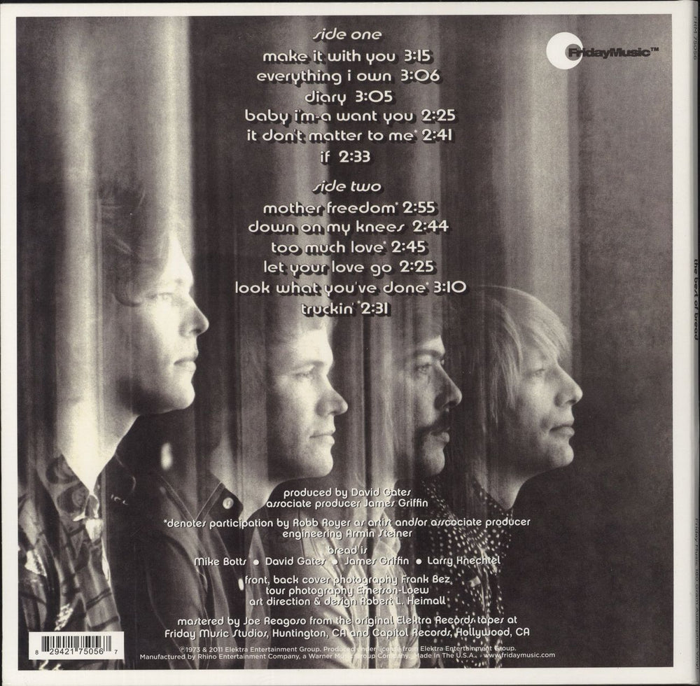 Bread The Best Of Bread - 180gm Vinyl UK vinyl LP album (LP record) 829421750567