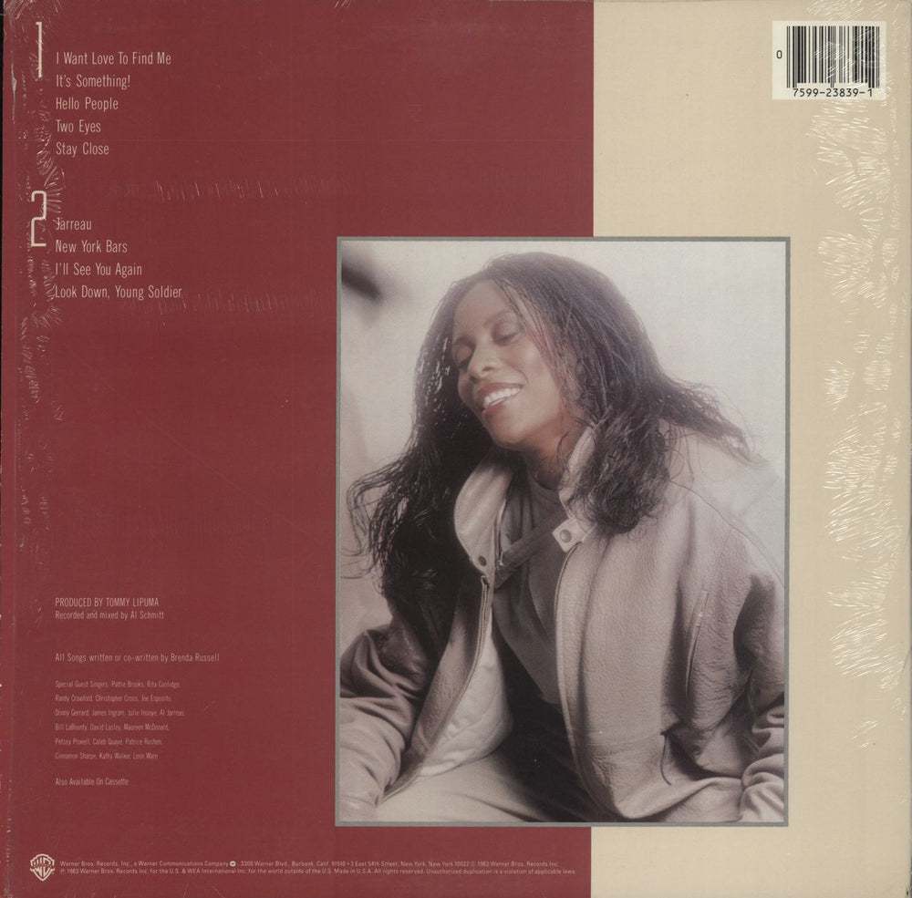 Brenda Russell Two Eyes US vinyl LP album (LP record) 075992383912