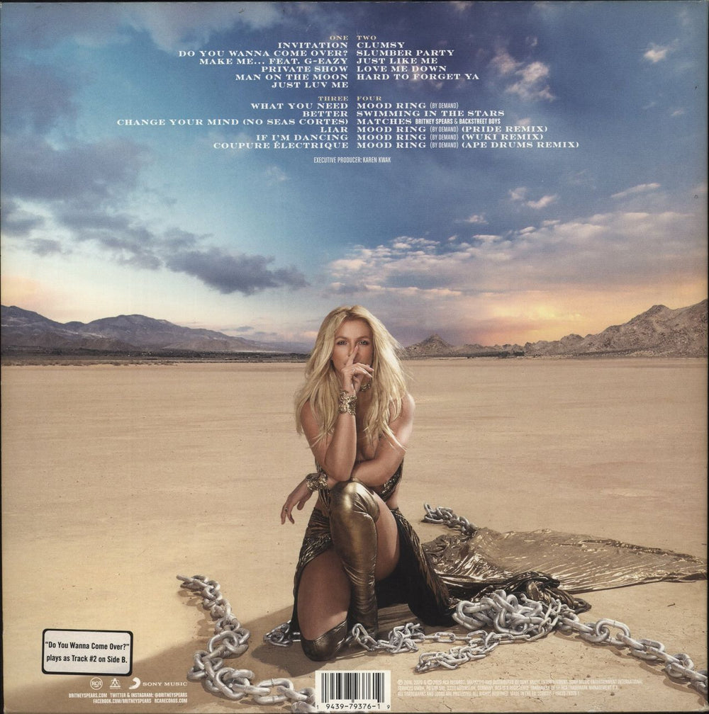 Britney Spears Glory - White Vinyl Expanded Edition UK 2-LP vinyl record set (Double LP Album) 194397937619