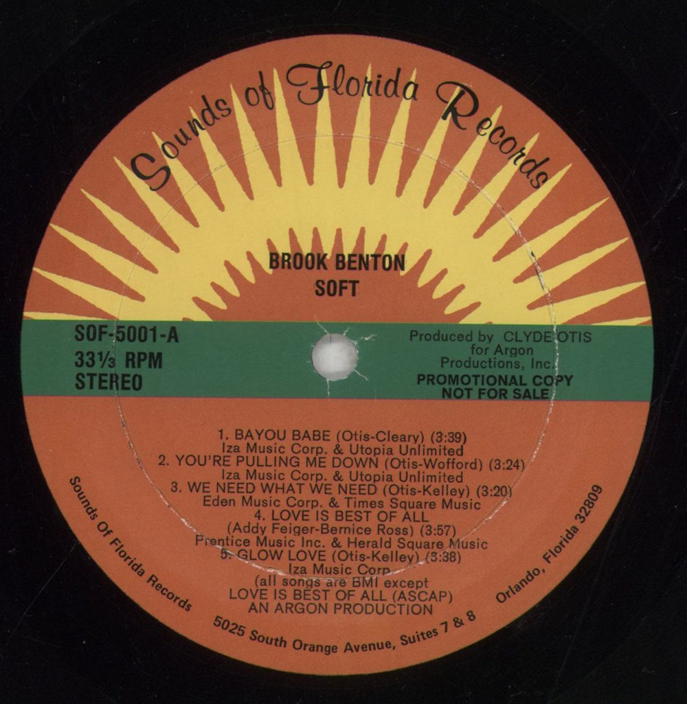 Brook Benton Soft US vinyl LP album (LP record) BR0LPSO854878