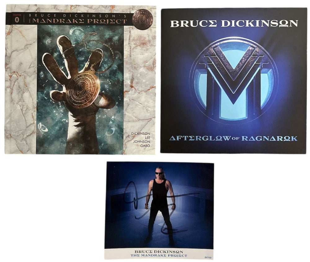 Bruce Dickinson The Mandrake Project + Signed Photo & Bonus 7" UK CD album (CDLP) BRDCDTH849263