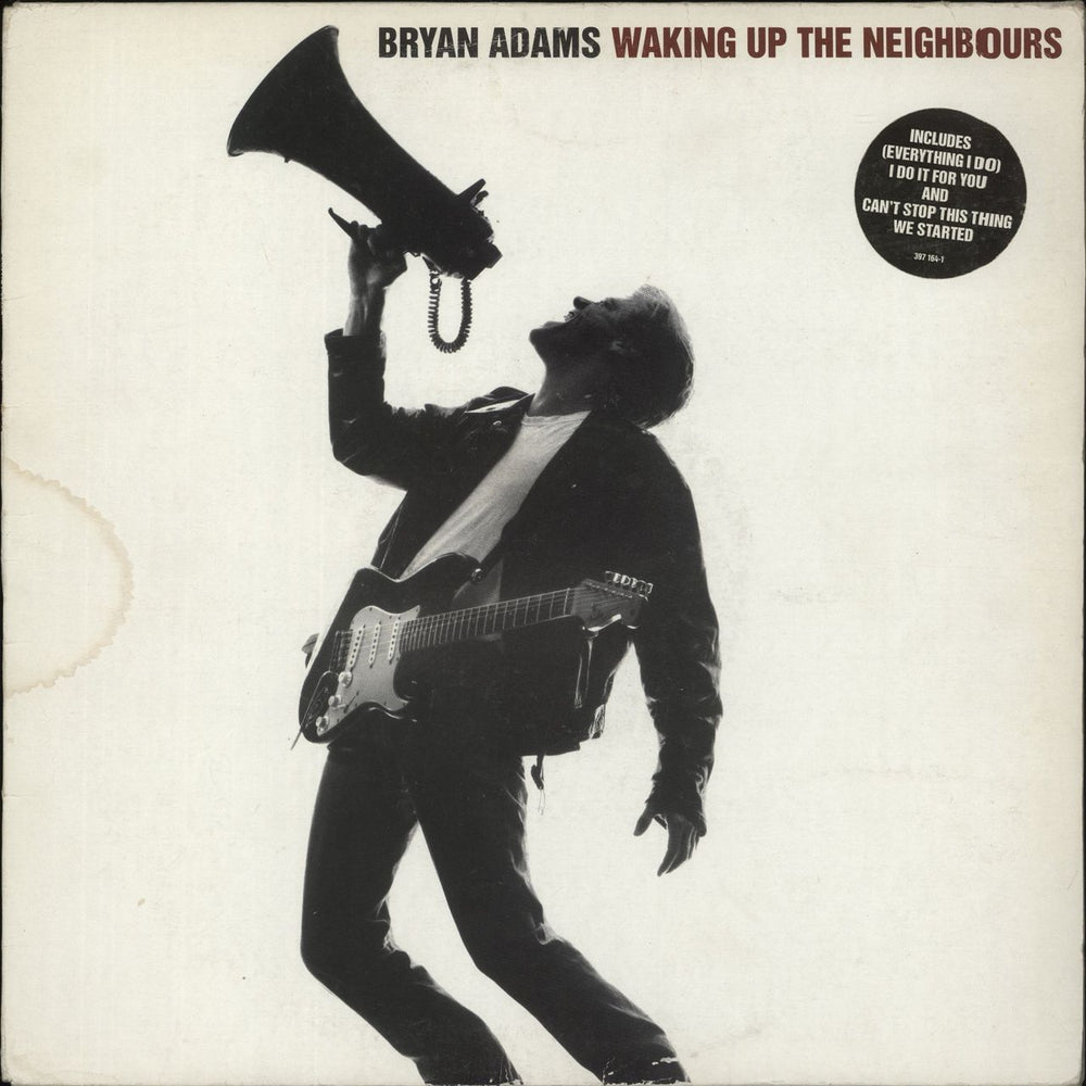 Bryan Adams Waking Up The Neighbours - Stickered - EX UK 2-LP vinyl record set (Double LP Album) 397164-1