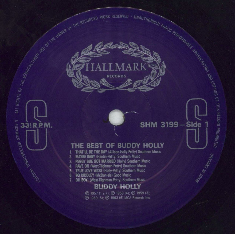 Buddy Holly The Best Of Buddy Holly UK vinyl LP album (LP record) BDHLPTH635485