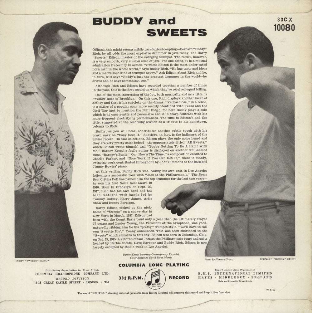 Buddy Rich Buddy And Sweets UK vinyl LP album (LP record)