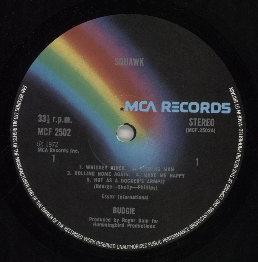 Budgie Squawk - EX UK vinyl LP album (LP record) BUDLPSQ436841