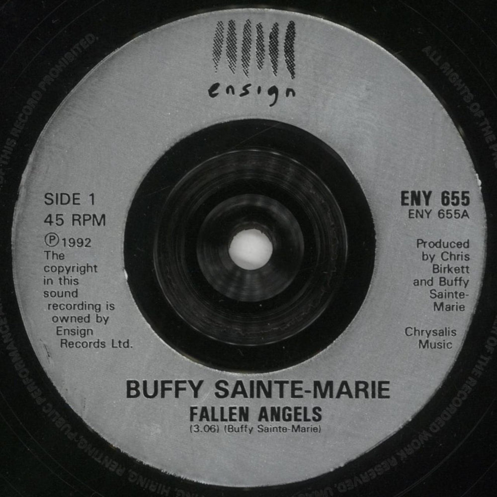 Buffy Sainte-Marie Fallen Angels UK 7" vinyl single (7 inch record / 45) BSM07FA236993