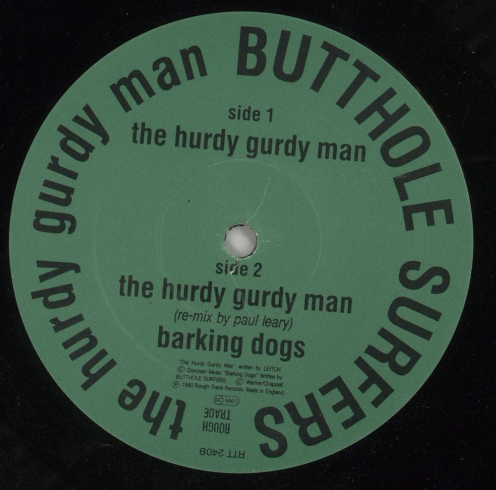 Butthole Surfers The Hurdy Gurdy Man UK 12" vinyl single (12 inch record / Maxi-single) BUT12TH299823