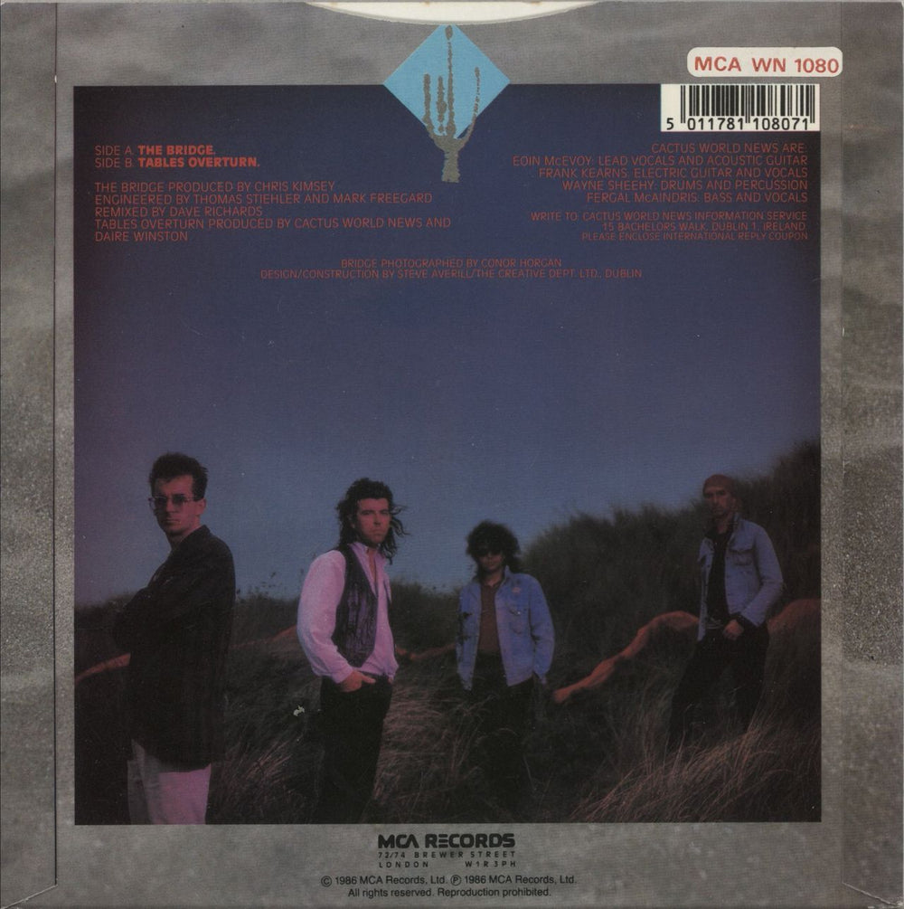 Cactus World News The Bridge - 1986 Issue UK 7" vinyl single (7 inch record / 45) 5011781108071