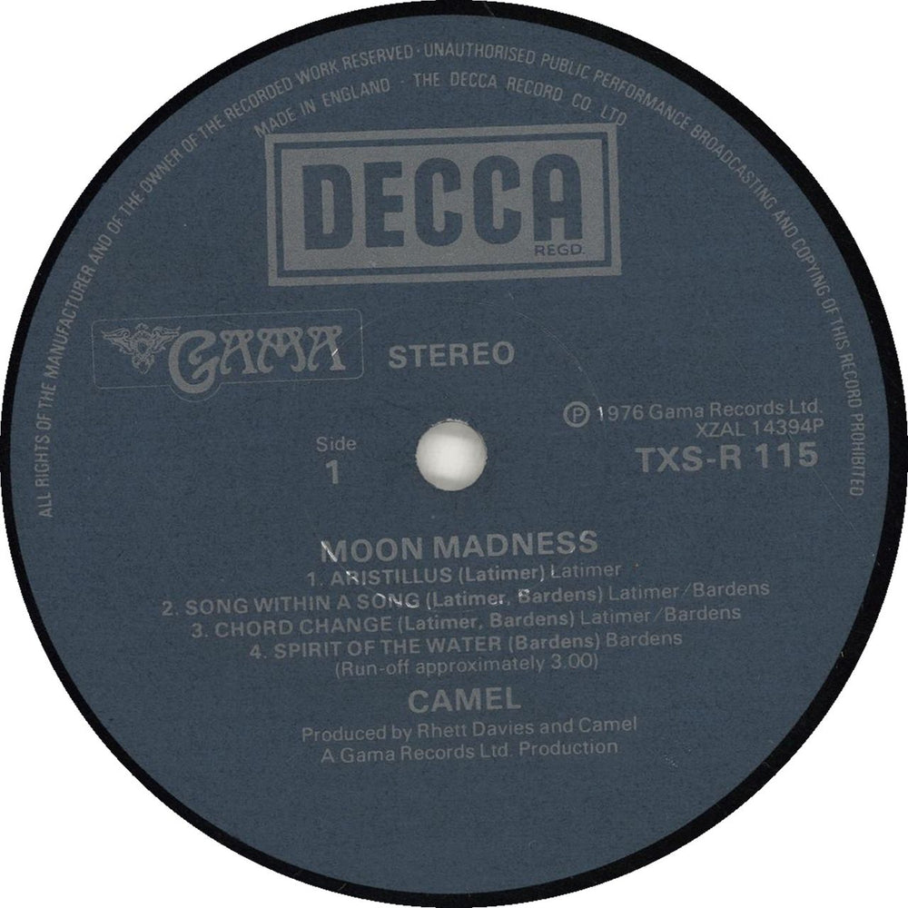 Camel Moonmadness - 1st UK vinyl LP album (LP record) C-LLPMO590242