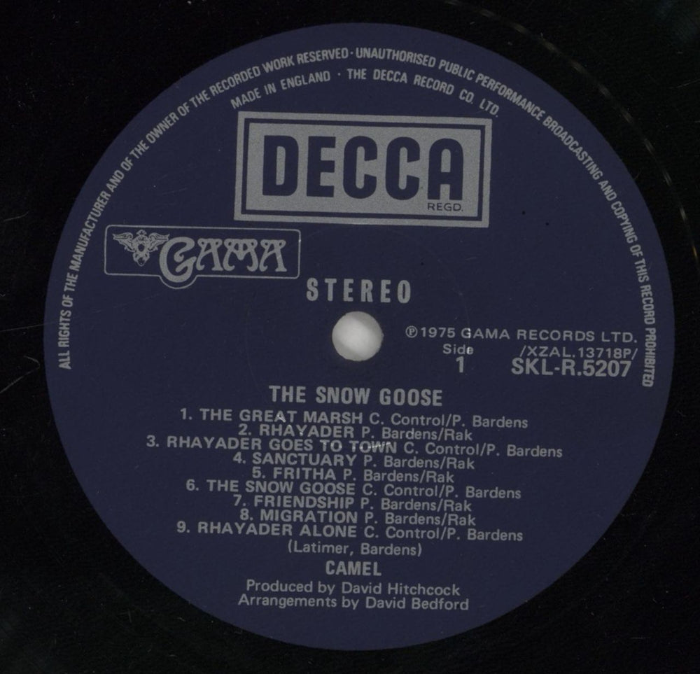 Camel The Snow Goose - 1st + Insert - VG UK vinyl LP album (LP record) C-LLPTH791131