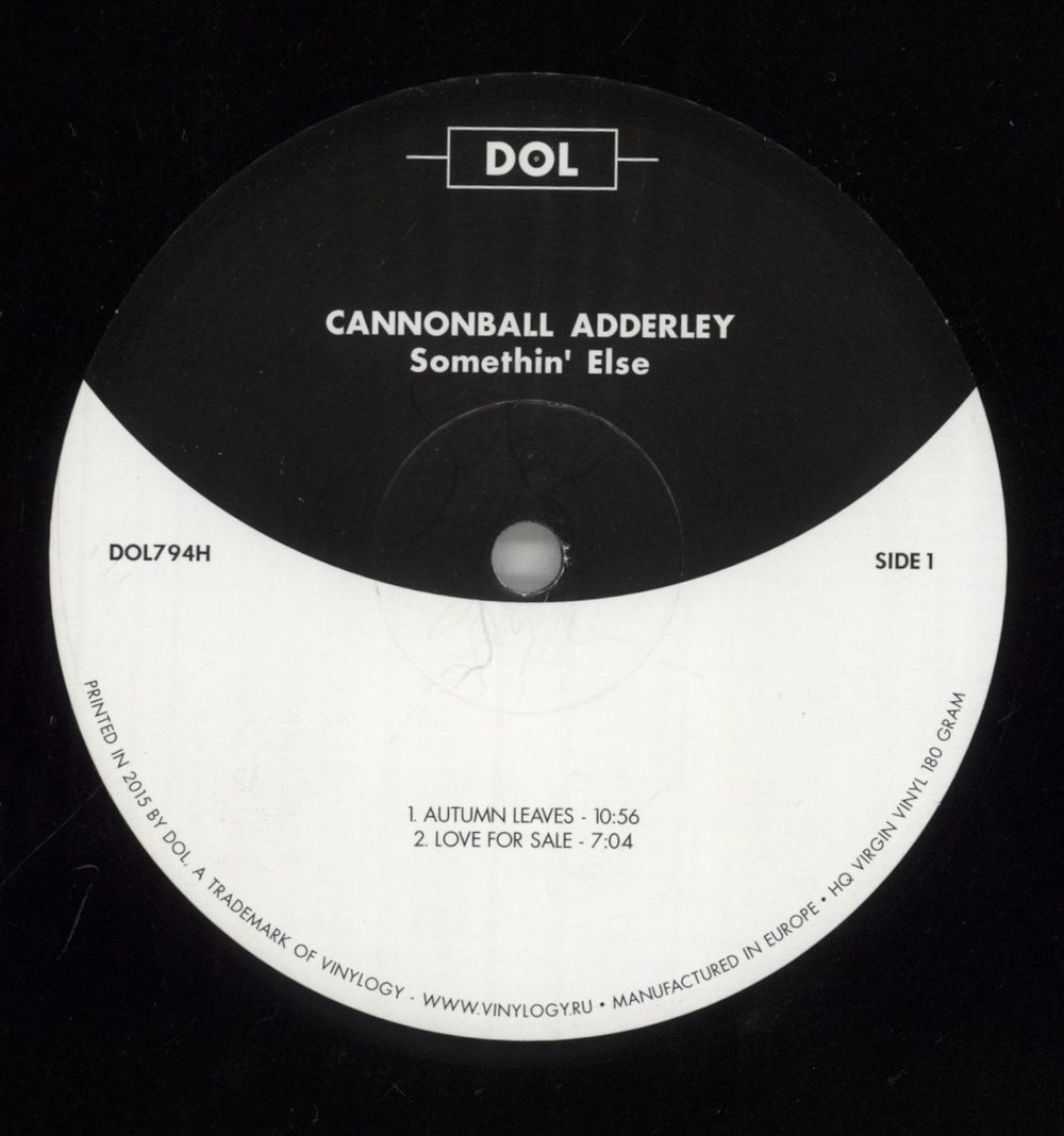 Cannonball Adderley Somethin' Else - 180gm Vinyl UK vinyl LP album (LP record) ERLLPSO863223