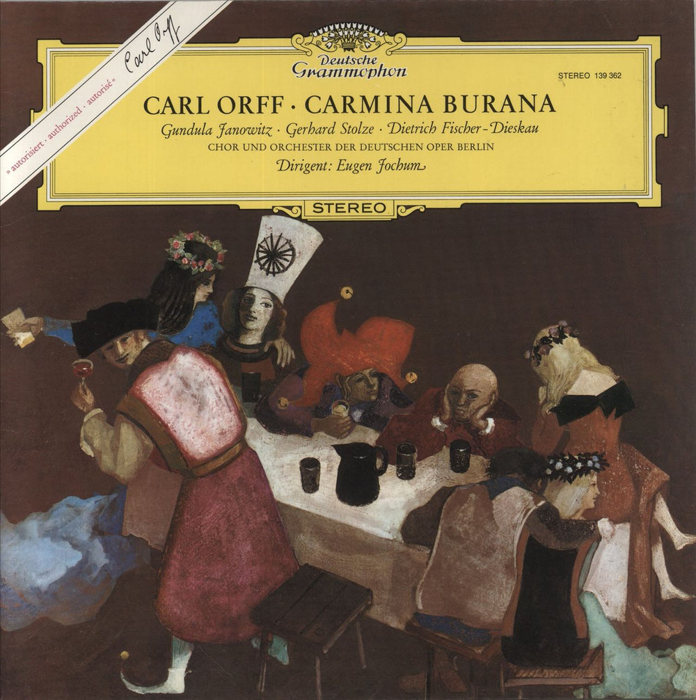 Carl Orff Carmina Burana German vinyl LP album (LP record) 139362