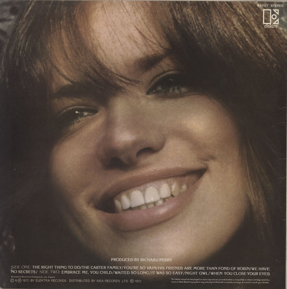 Carly Simon No Secrets - 1st + Inner - EX UK vinyl LP album (LP record) CALLPNO735640