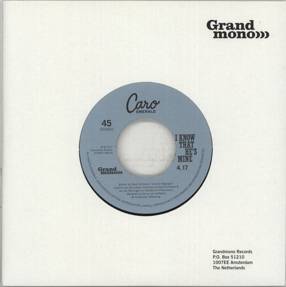 Caro Emerald Just One Dance - RSD '12 Dutch 7" vinyl single (7 inch record / 45) 8714835094326